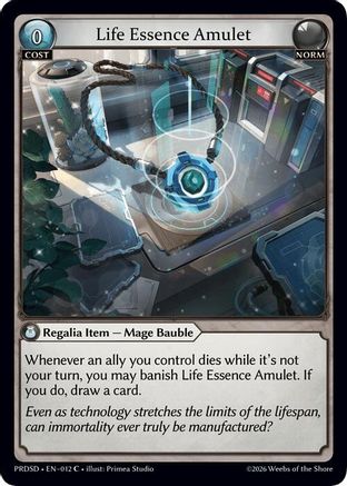 Life Essence Amulet (012) - asphodelparadise Starter Decks