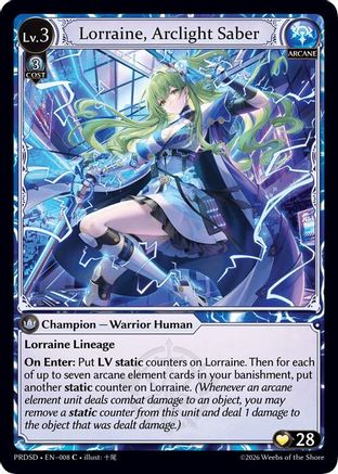 Lorraine, Arclight Saber (008) - asphodelparadise Starter Decks