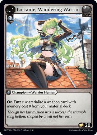 Lorraine, Wandering Warrior (006) - asphodelparadise Starter Decks