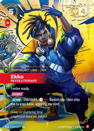 Ekko, Revolutionary (Overnumbered) (177/167) - Radiance Foil