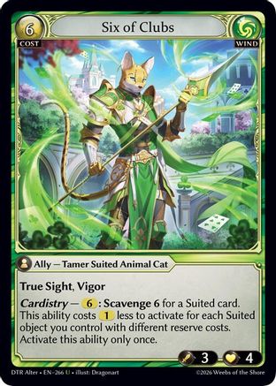 Six of Clubs (266) - Distorted Reflections Alter Edition Foil