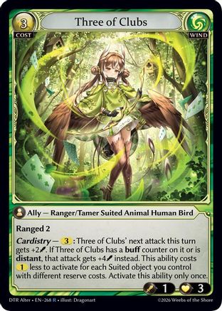 Three of Clubs (268) - Distorted Reflections Alter Edition Foil