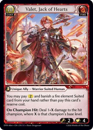 Valet, Jack of Hearts (278) - Distorted Reflections Alter Edition
