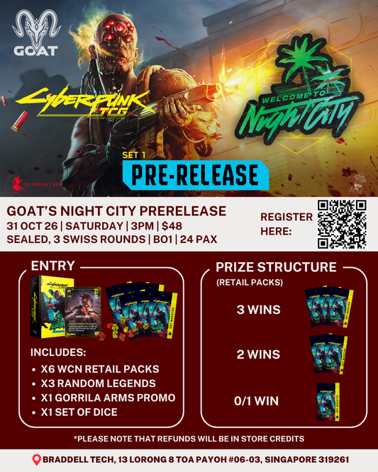 Cyberpunk Night City Prerelease Entry